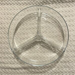 Glass 3 Way Divider Serving Dish